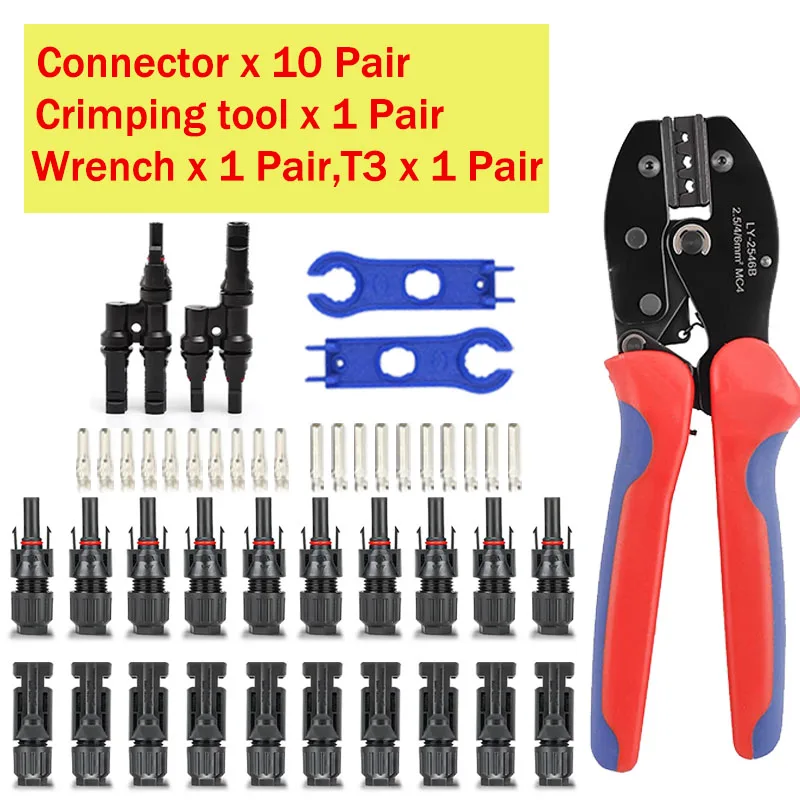 10/20/40/100/200/400-teiliges Solar-PV-Steckverbinder-Set – 1000 V, 30 A, MC4-kompatibel für 2,5/4/6 mm² Kabel, wasserdichter Stecker für Solarmodule