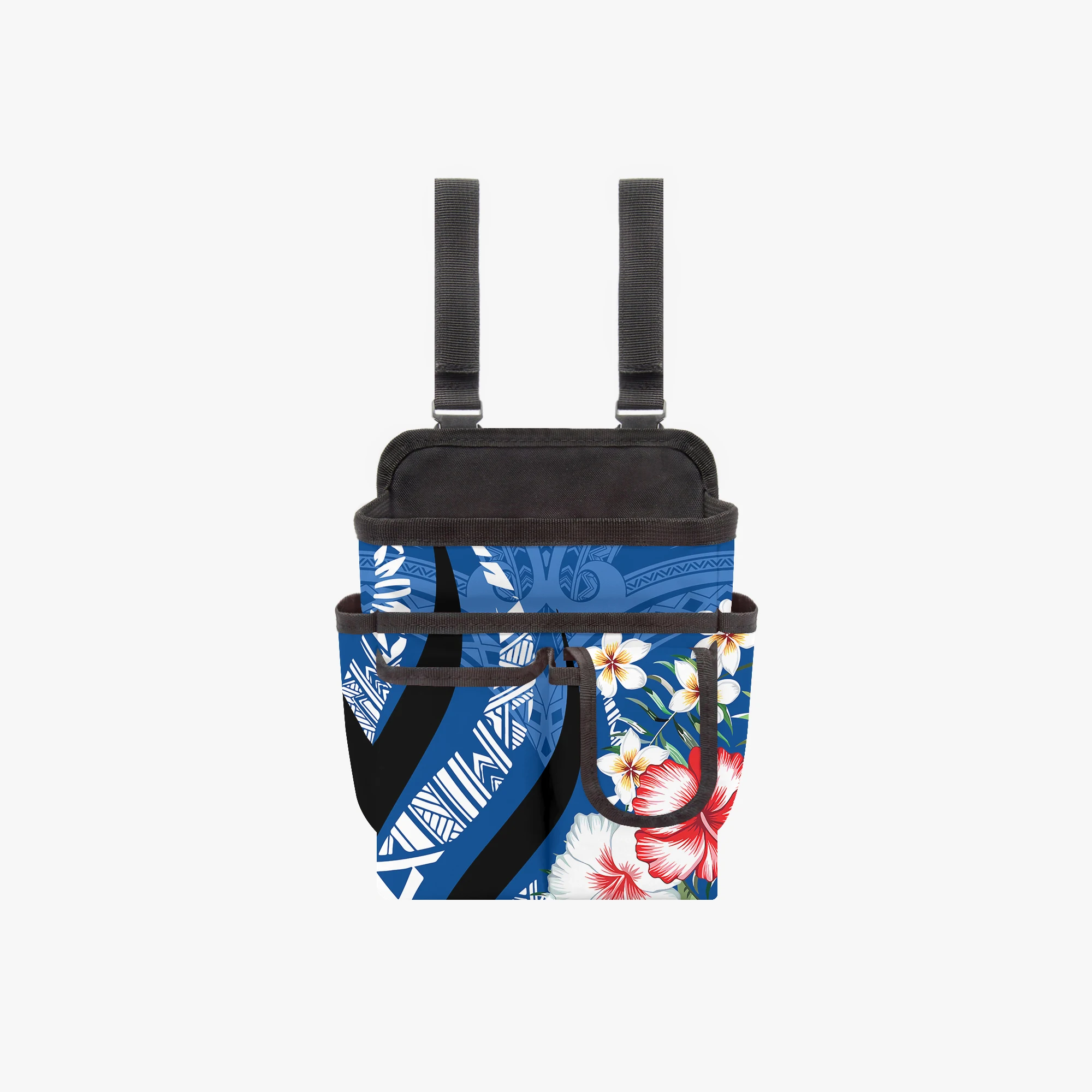 Tool Kit Multi-Functional Large-Capacity Tool Storage Bag Portable Outdoor Work Crossbody Bag Polynesian Tribal Pattern Design