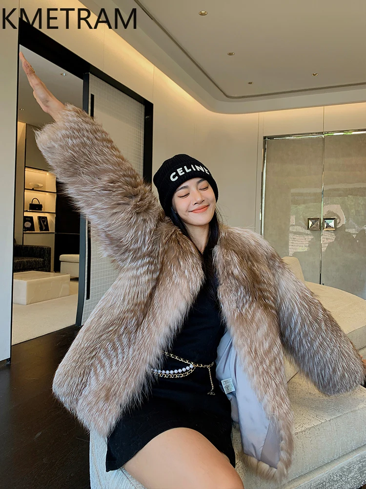 100% manteau de fourrure de renard naturel femmes de haute qualité veste de fourrure véritable en vrac hiver femme vêtements 2025 vestes en fourrure шу onder