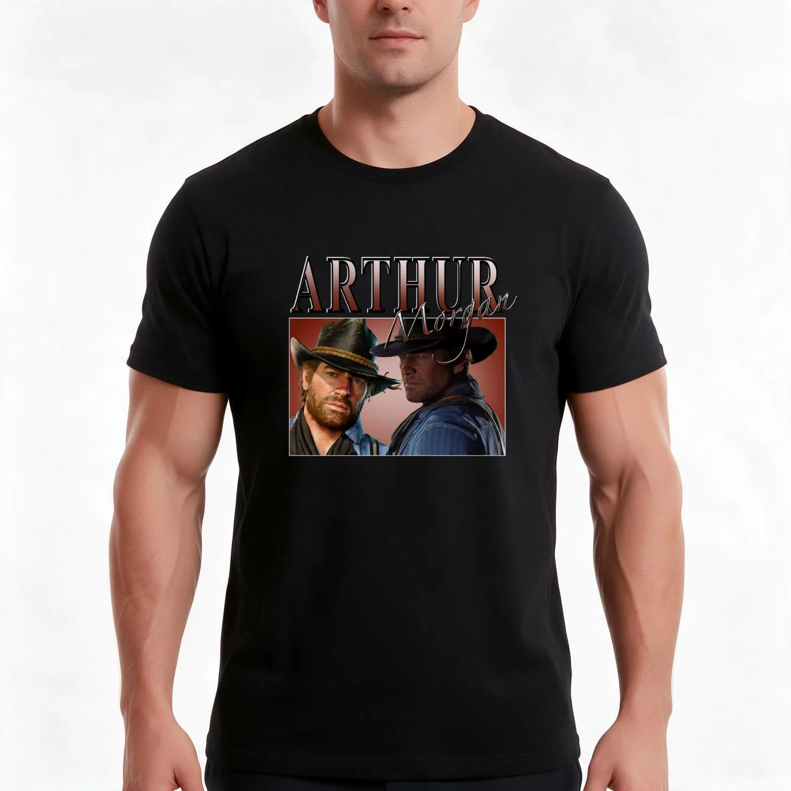 Arthur@Morgan Appreciation T-Shirt, Summer Casual Cotton Tee, Oversized Streetwear Tops, Vintage Graphic Print, Unisex Men Women