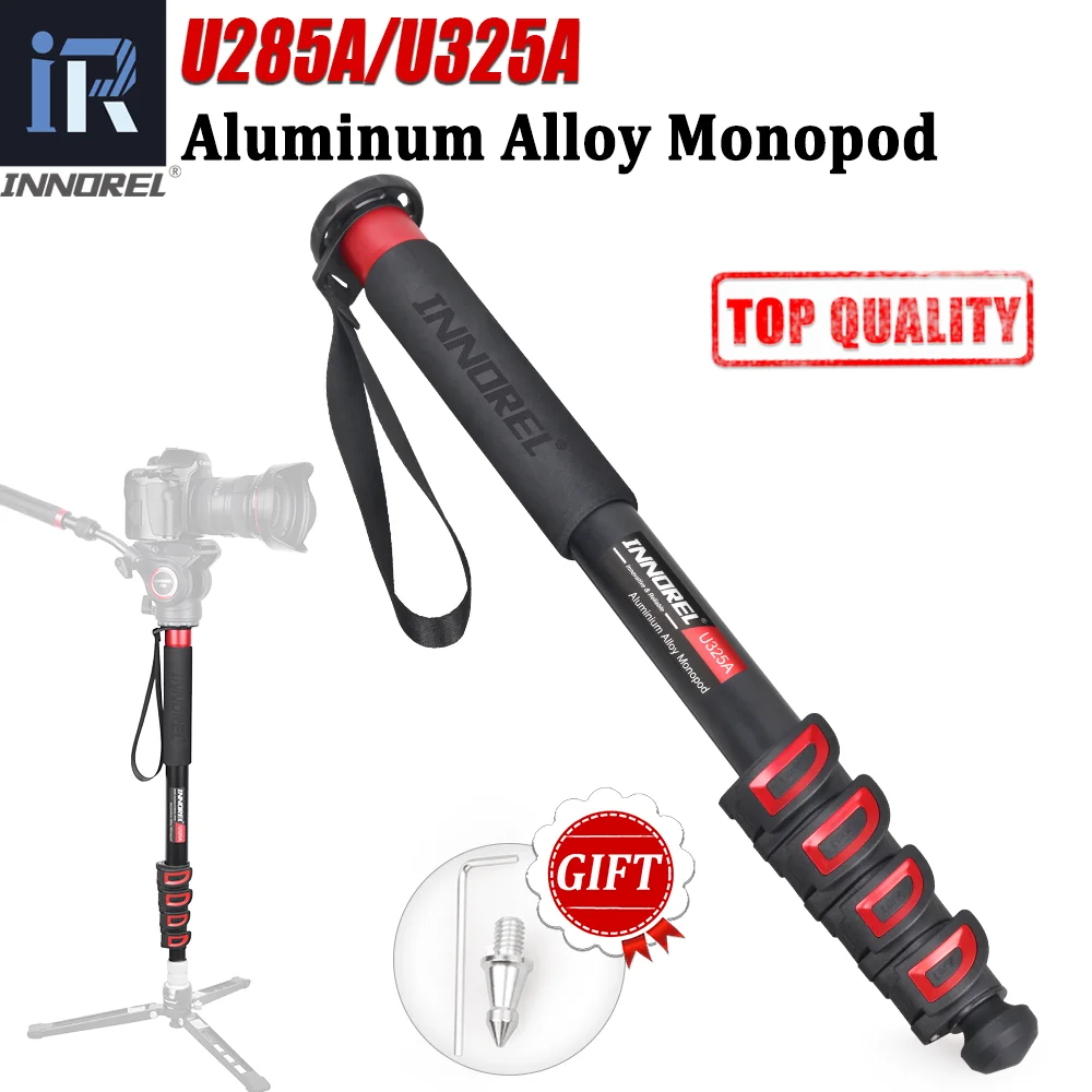 Monopé de câmera INNOREL U285A/U325A, liga de alumínio, 5 seções com trava rápida para filmadora de vídeo DSLR, suporte de fotografia DV