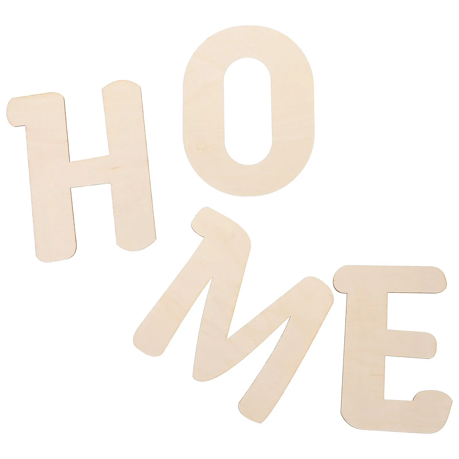 

4pcs Wooden Letters Unfinished Pieces Home Wedding Decoration Bulk Filler Alphabet Crafts Jar Filler Letter Tags Decorative Wood