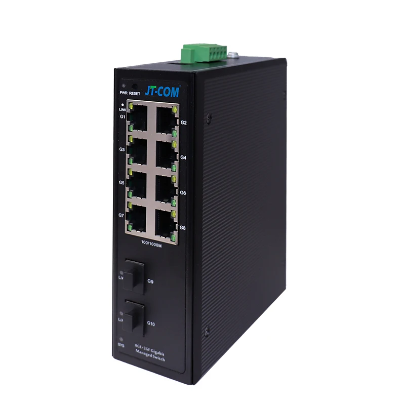 S Managed 6/10 Port Full Gigabit Industrial Ethernet Data Transfer Switch Gigabit L2- Managed Industrial Switch Support RSTP