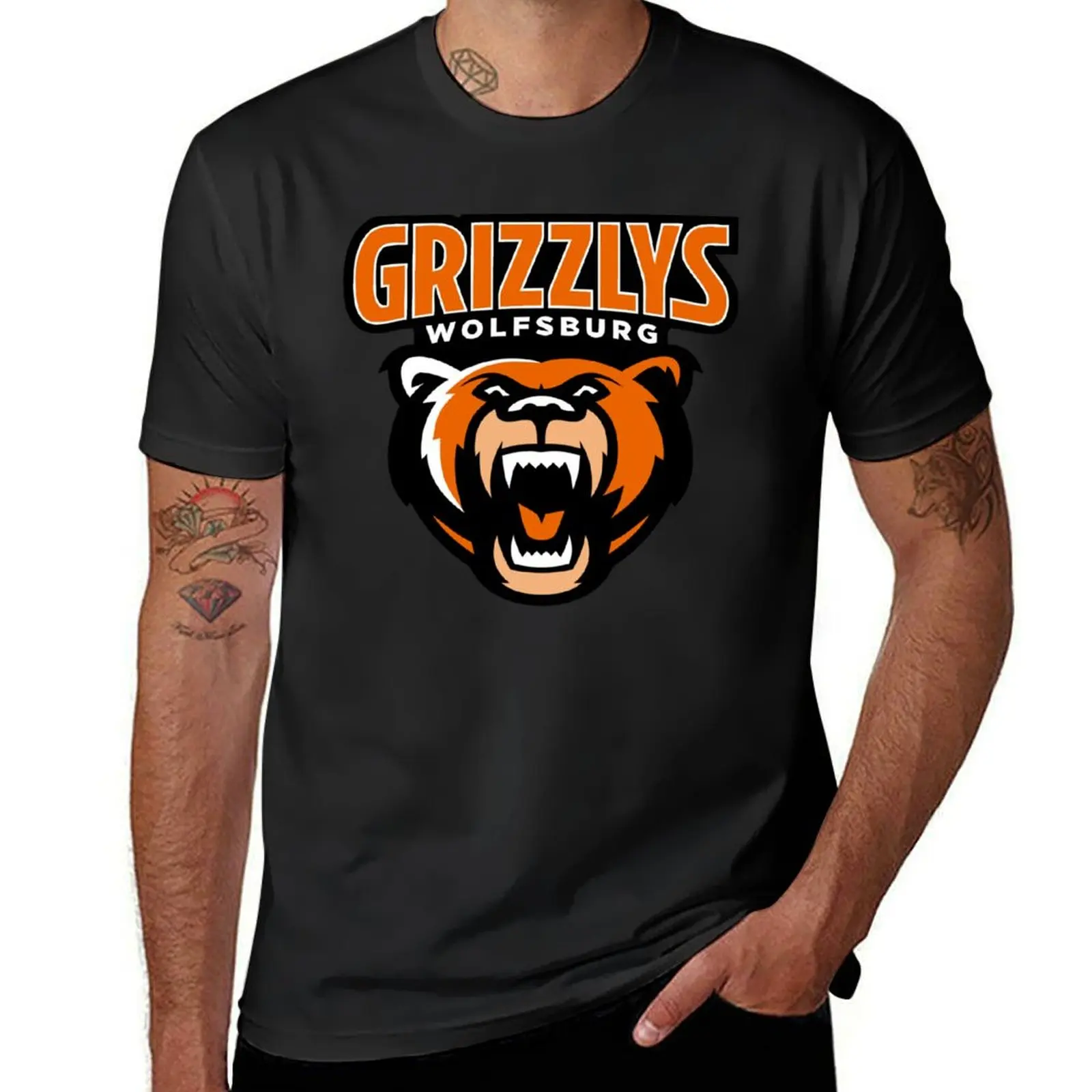 grizzlys wolfsburg hocky T-Shirt heavyweights oversizeds heavyweight t shirts for men