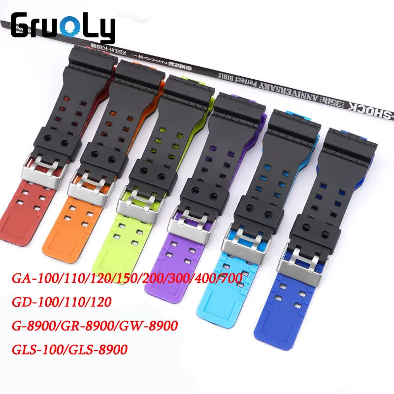 Strap For Casio G-Shock Watch GLS-100/GLS-8900 GA-100/110/120/150/200/300/400/700 GD-100/110/120 G-8900/GR-8900/GW-8900 Band