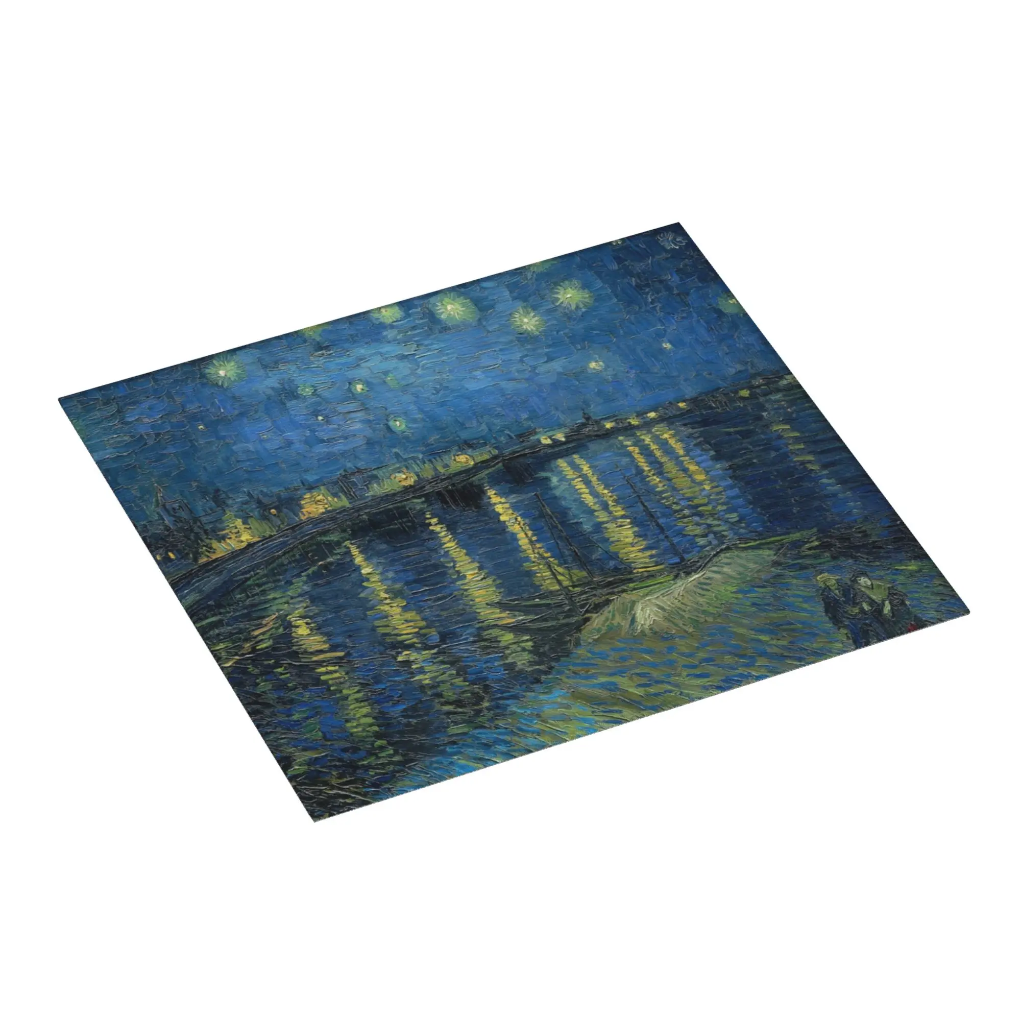 Starry Night Over the Rhone Non‑Slip Waterproof Absorbent Barware Tableware Oil Proof Reusable Vincent Van Gogh Mat For Kitchen