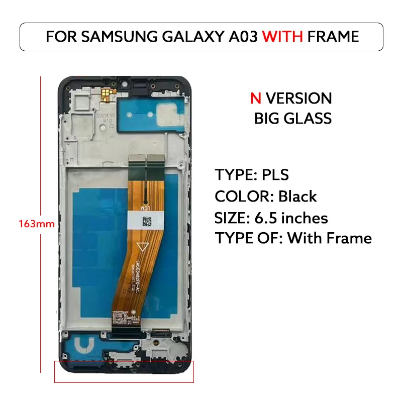 6.5 "Lcd-scherm Voor Samsung A03 A035 Touch Screen Digitizer Vergadering A035F A035M A035G Lcd-scherm Reparatie Onderdelen vervangen