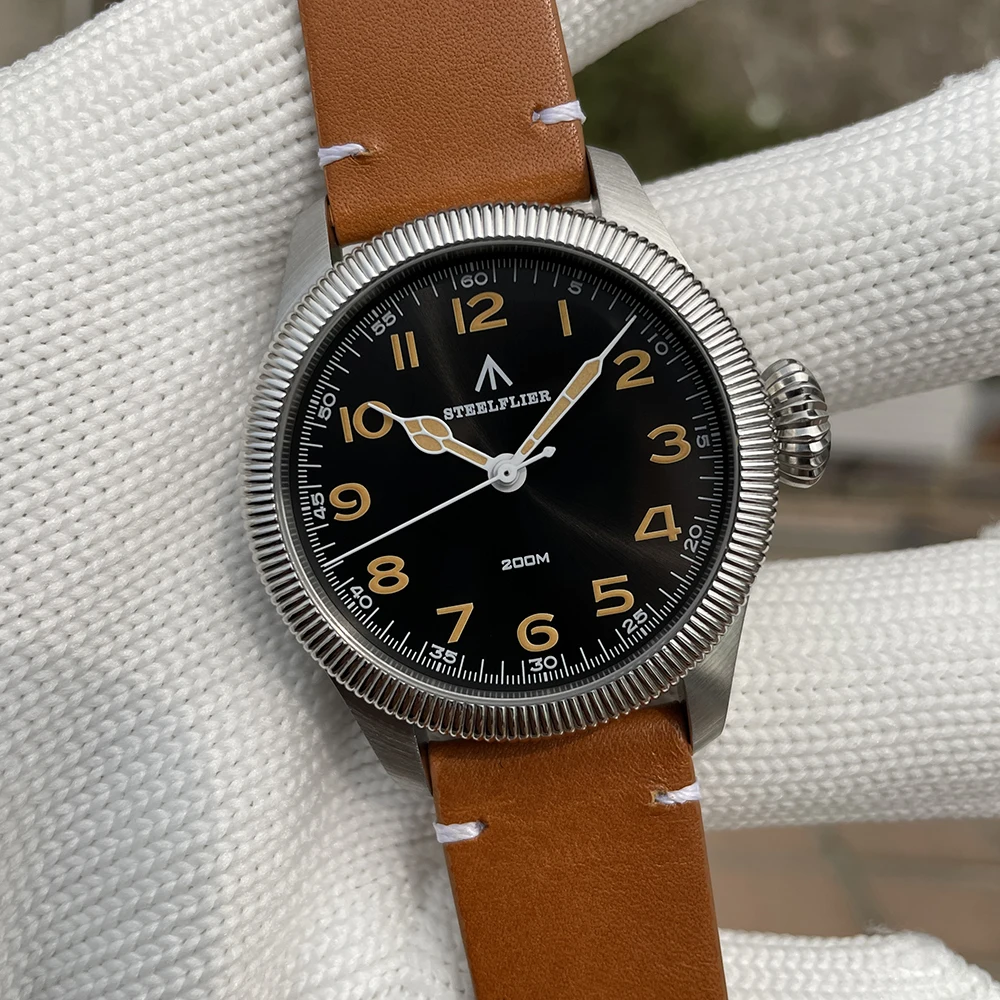 STEELFLIER Offizielle SF741 klassische Quarz-Armbanduhr, Souvenirs, Saphirspiegel, VH31, stumm, 200 m wasserdicht, luxuriöse Leuchtuhr – Detail 18