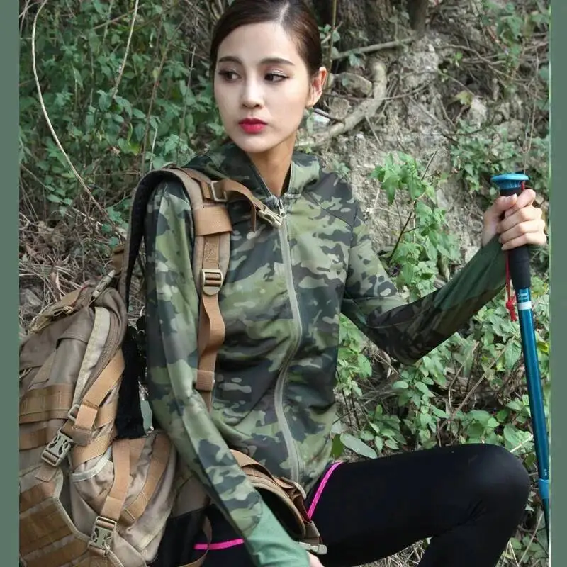 

Камуфляжные женские толстовки Multicam, толстовка из полиэстера, рубашка на молнии MTP MCBK MCA MC Alphin