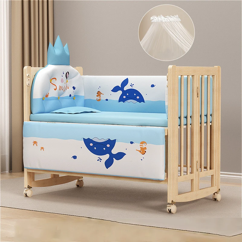 

Современная портативная складная детская кроватка из соснового дерева для спальни, гостиной, школы и больницы, стильные детские кроватки