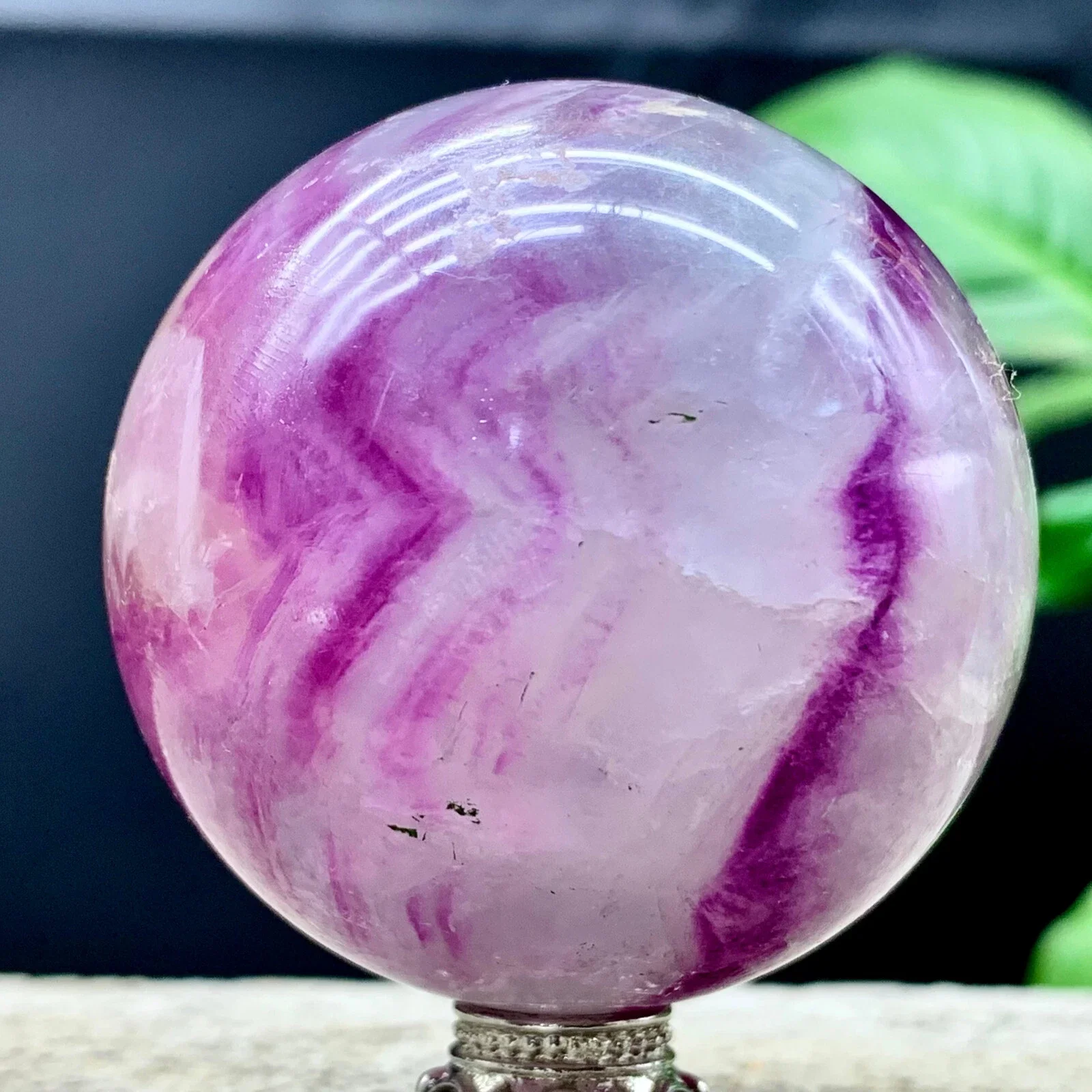 

Natural Formed!Purple Fluorite Ball, Quartz Crystal Purple Fluorite Ball, Mineral, Reiki, Healing Ball