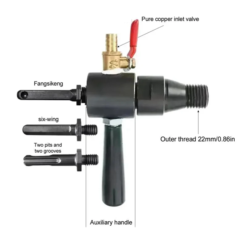 M11K-Electric Hammer Water Inject Converter Turn Electric Hammer Into Water Drill Adapter Turn Adding Device Connecting Rod