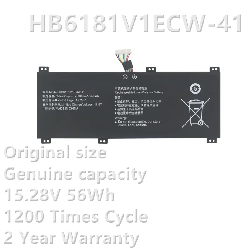 CSBD HB6181V1ECW-41 Battery for Huawei MateBook 14s HKF-W56 HKF-W76 HKF-W58 HKF-W78,15.28V 56Wh