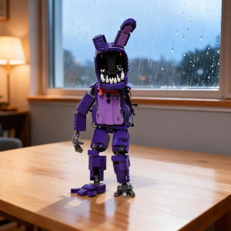 

920pcs MOC Withered Bonnie Games Model Building Blocks Shelf Decor, Bookshelf Decor, Home Decor Office Desk Decor Gift For Him