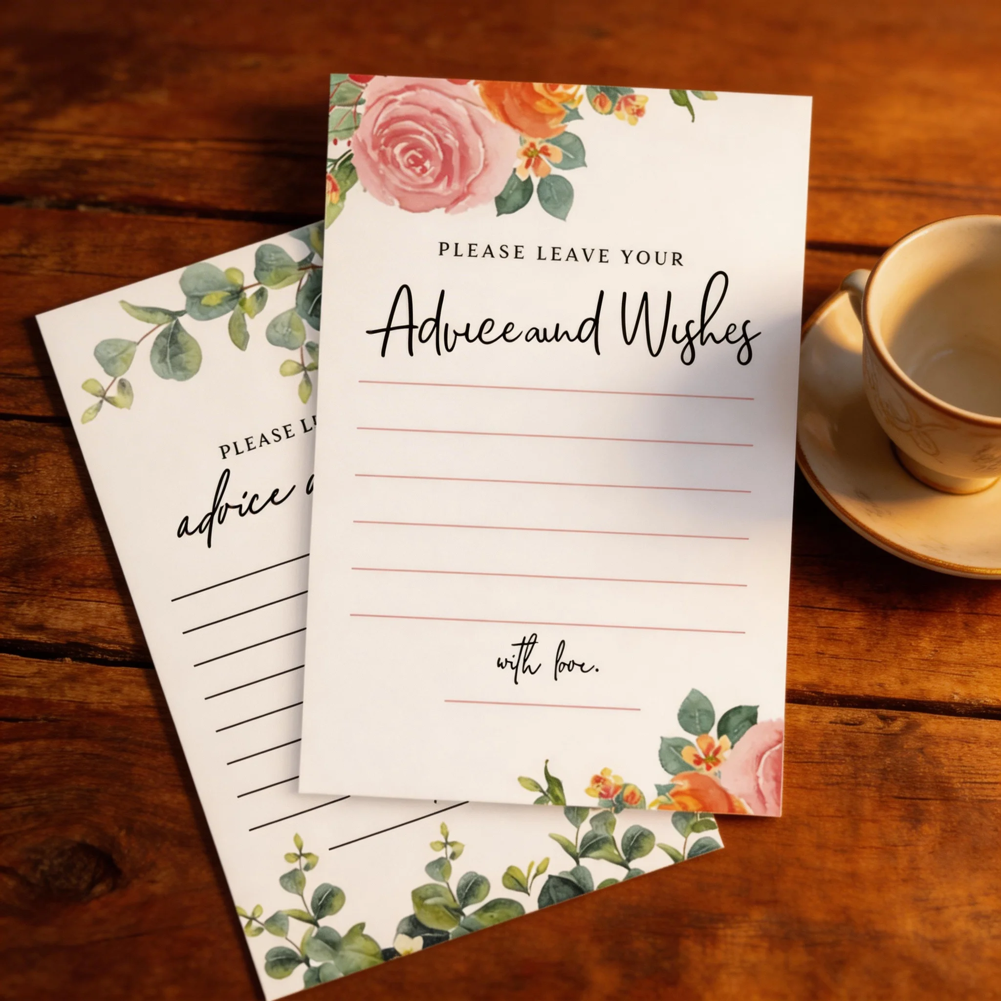 Personalized Table Card Wedding Invitation Thank You Welcome Menu Seat Card Editable Modern Minimalist Decoration view 3