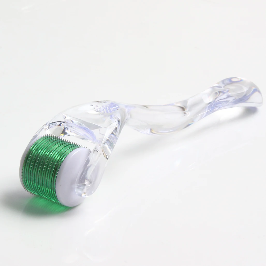 1Pcs Transparent Green Professional 540 Micro Needle Derma Roller Massage Roller For Skin Care/Beard Growth/Hair Growth