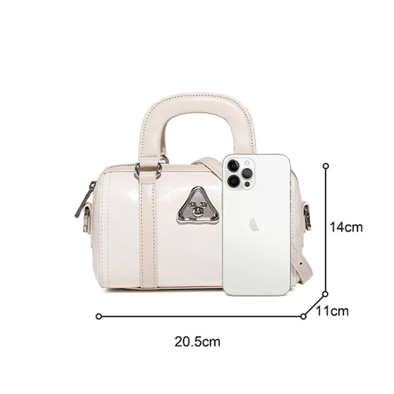 Disney Original Boston Handbag Solid Color Mickey Lady Handheld Shoulder Bag Commuter Storage Bag