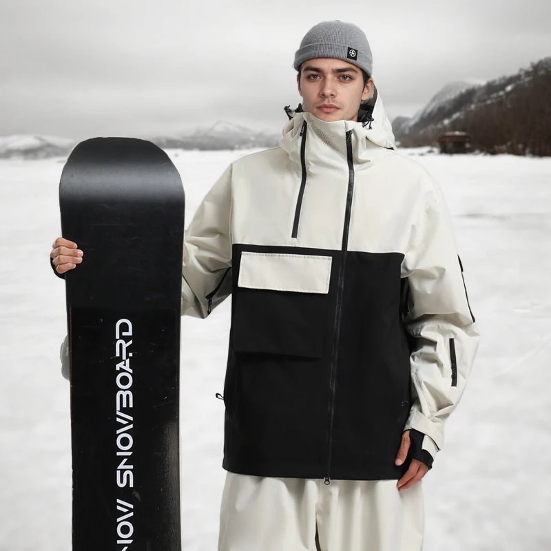 New Outdoor Waterproof Windproof Skiing Jacket Women's Winter Casual Sports Hooded Skiing Top Men's Warm Breathable Skiing Suit