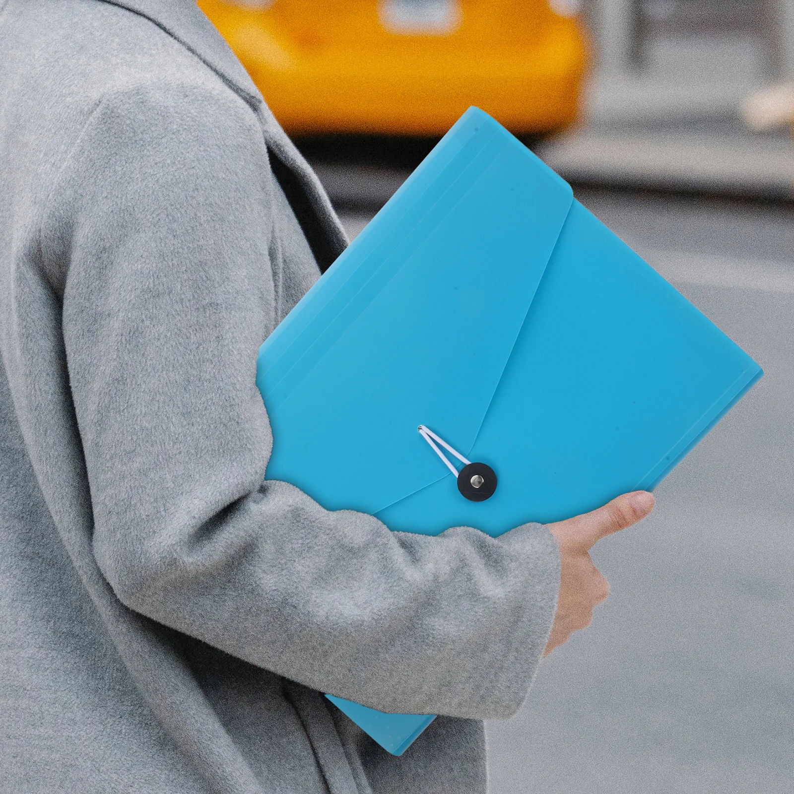 

Small Accordion File Organizer Multi-Layer Expandable Document Folder With Strap Button Closure Portable For Office Home