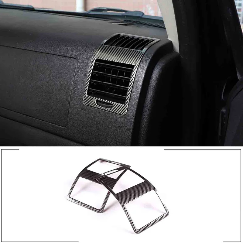 For 2005-2009 Hummer H3 stainless steel carbon fiber car styling car air conditioner side air outlet frame sticker auto parts