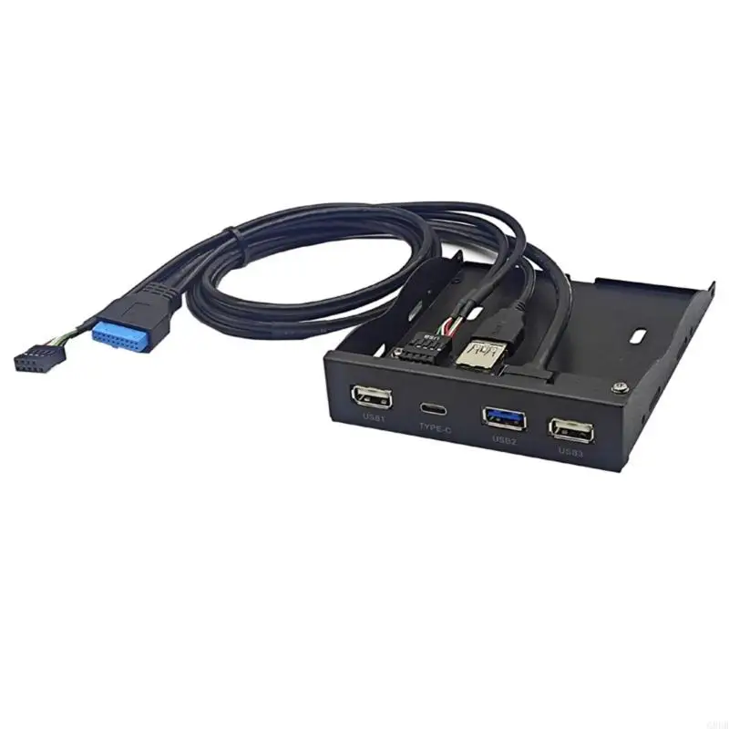 G8DB USB 3.2 Hub do painel frontal, unidade óptica Placa expansão do computador 3,5 polegadas