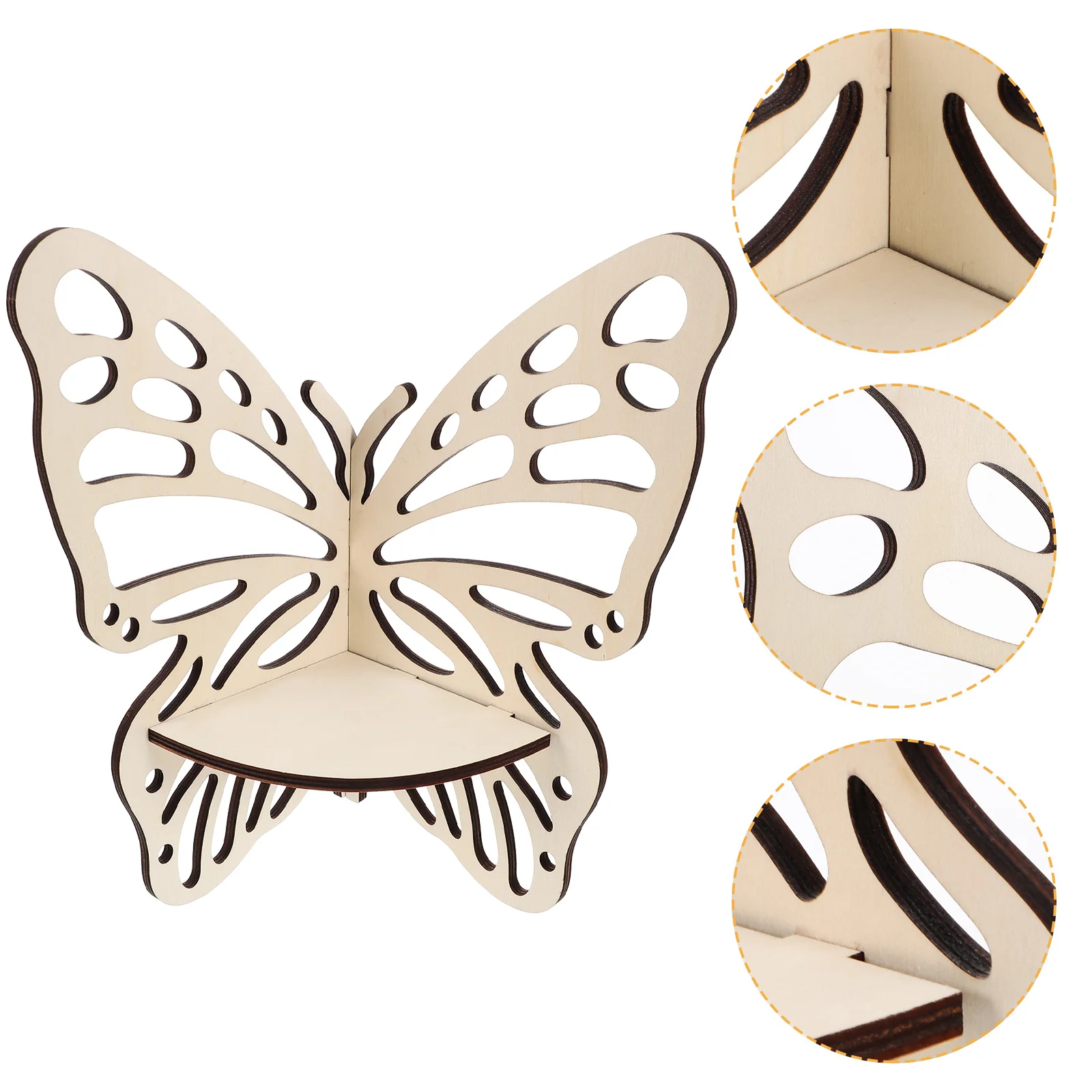 خشبية فراشة الزاوية البوهيمي نمط الحائط كتاب رف شاشة سعة كبيرة رف معلق للكتب ديكور الحلي