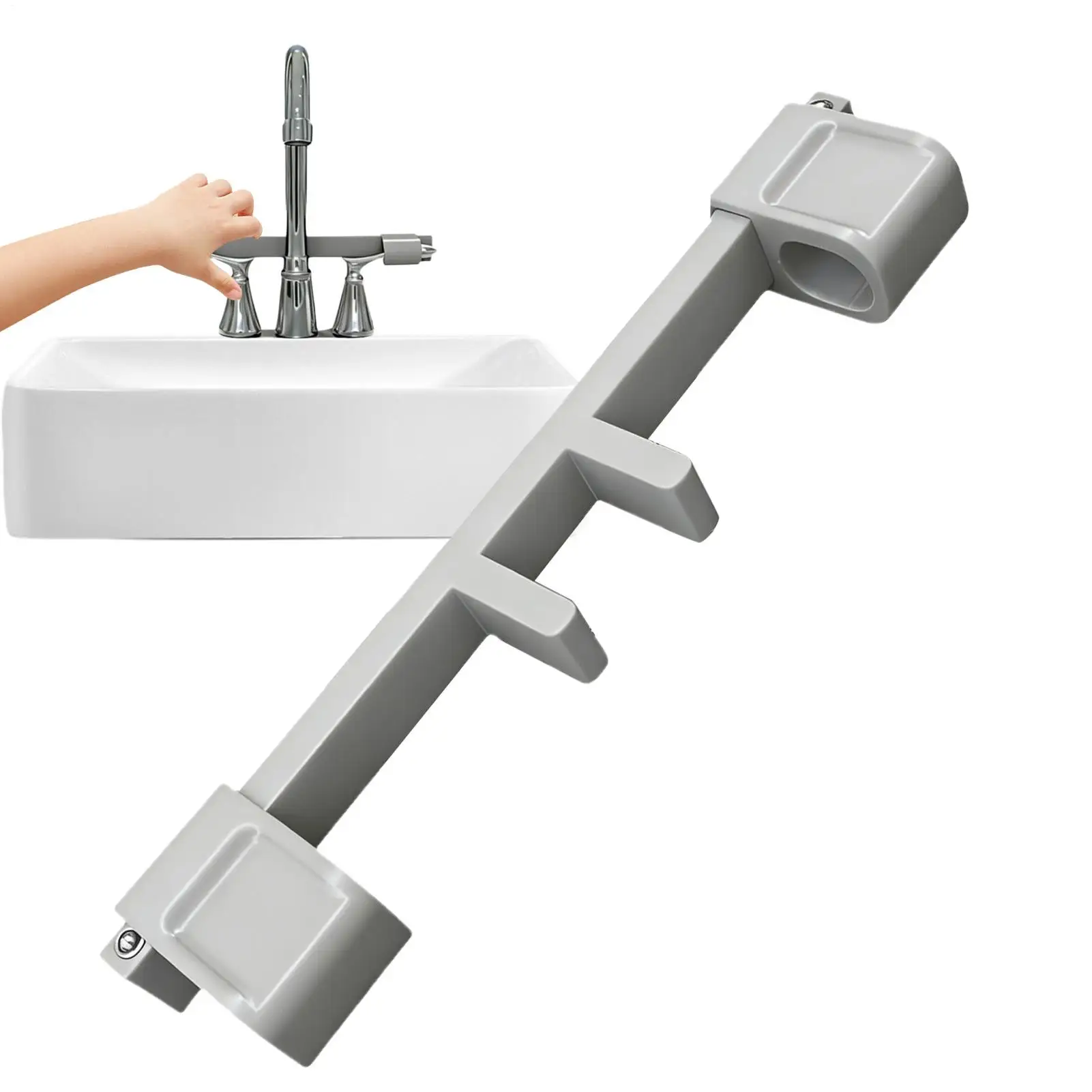 

Замок для смесителя с защитой от детей и центральной фиксацией труб, универсальный, безопасный для детей и домашних животных, для дома и ванной комнаты