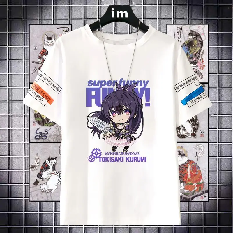 

Date A Live Anime Merchandise Kyoko Impression T-Shirt Unisex Two-Dimensional Casual Short Sleeve Cosplay Clothing Summer Trend