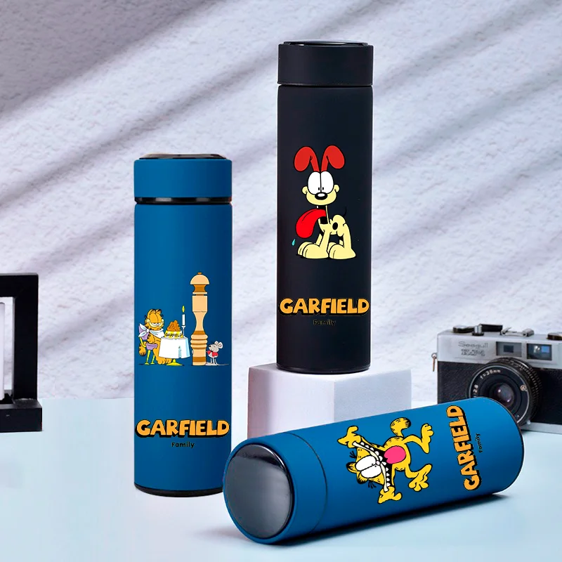 500ML Garfield Cartoon Portable Large Capacity Water Cup 304 Stainless Steel Leak Proof Cup Student Sports Travel Water Bottle