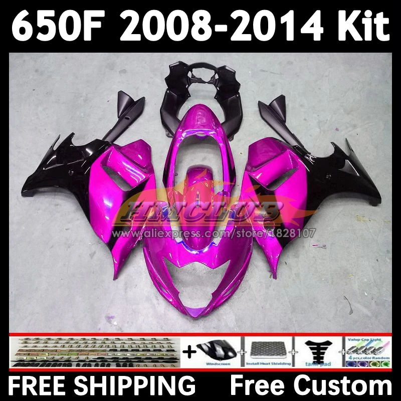 Body For SUZUKI GSXF 650 CC GSX650F black pink 2008 2009 2010 2011 2012 2013 2014 23No.103 GSXF650 08 09 10 11 12 13 14 Fairing