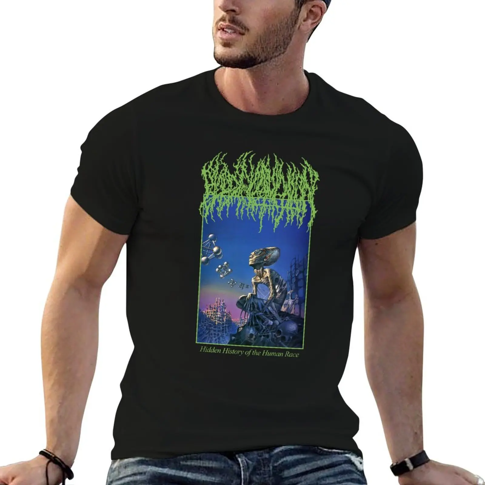 Blood Incantation Hidden History of The Human Race T-Shirt t shirt man luxury mens graphic t shirts T-Shirt — купить у AliExpress WW