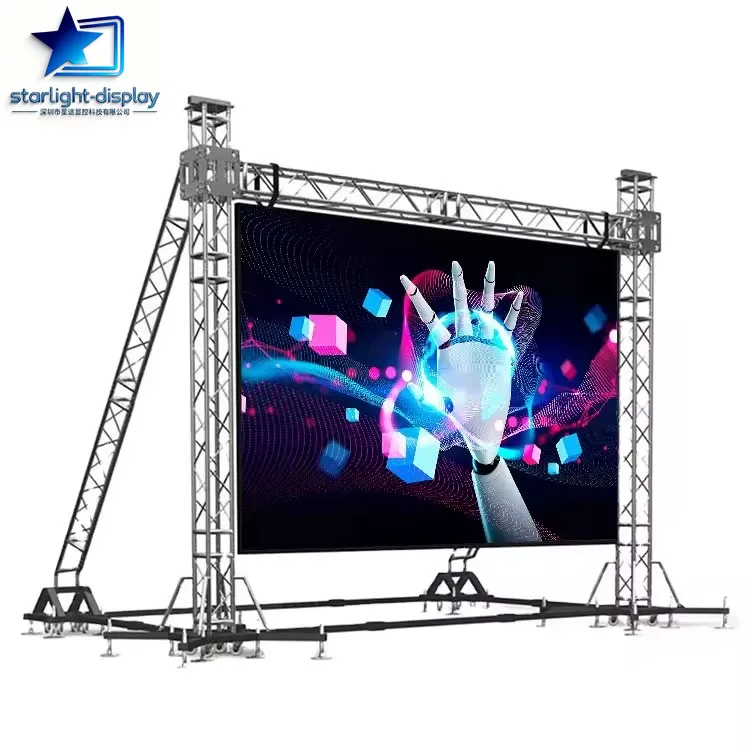 Stage Background LED Screen P3.91 500x1000mm Die Casting Aluminum Panel Outdoor HD Rental LED Display Supplier