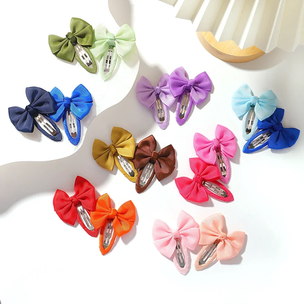 2Pcs/Set 2 Inch Candy Color Mini Cute Hair Clip Newborn Girls\' Hair Grips Clips Kids Hairpin Baby Hair Accessories Wholesale