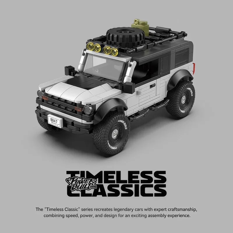 

Конструктор PB8847 MOC: Уникальный внедорожник, вневременная классика, модель кемпингового автомобиля с демонстрационным боксом, коллекционная игрушка, подарок для детей