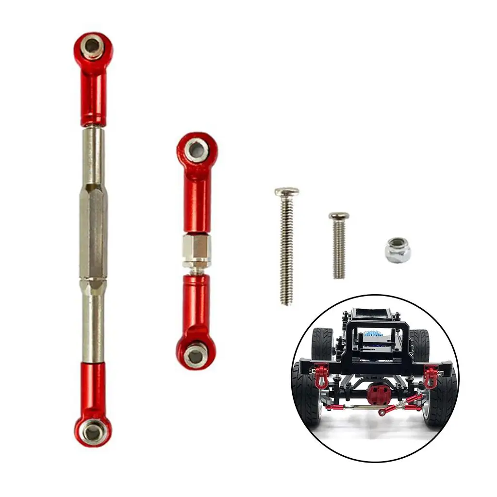 4xSteering Pull Rod 1/16 Scale Servo for WPL Truck Modification Set Accessory Red