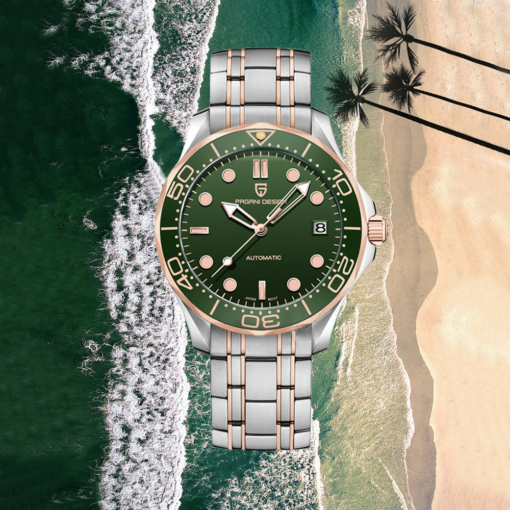 

Новинка 202, мужские часы PAGANI DESIGN, золотые роскошные автоматические часы для мужчин, механические наручные часы AR, сапфировые, водонепроницаемые, светящиеся