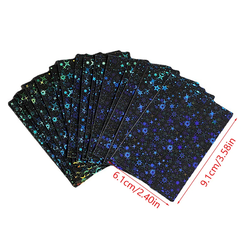 20sheets/pack Laser Glittery Star Card Photocard Sleeves Idol Photo Cards Protective Storage Bag Card Film