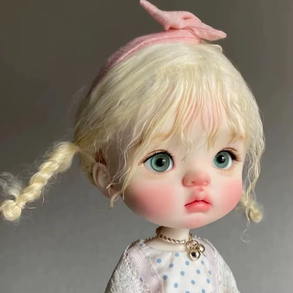 

Em estoque 1/6 26cm qianqian yuanbao bjd sd boneca cabeça grande material de resina acessórios diy brinquedos infantis presente