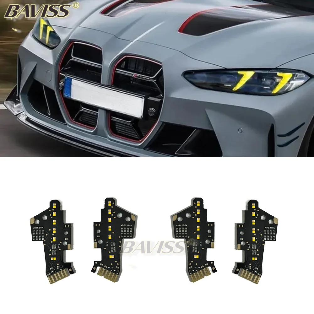 

CSL Yellow Angel Eye DRL LED Latest Upgrade LED Boards For 2024 2025 BMW 430i M440i G22 G23 G26 G80 G82 LCI M3 M4 Angel Eyes DRL