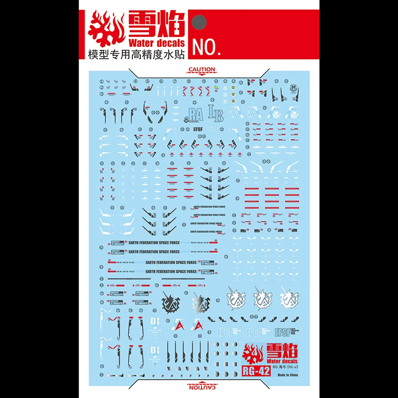 Model Decals Water Slide Decals Tool For 1/144 RG Hi-NU Sticker Models Toys Accessories