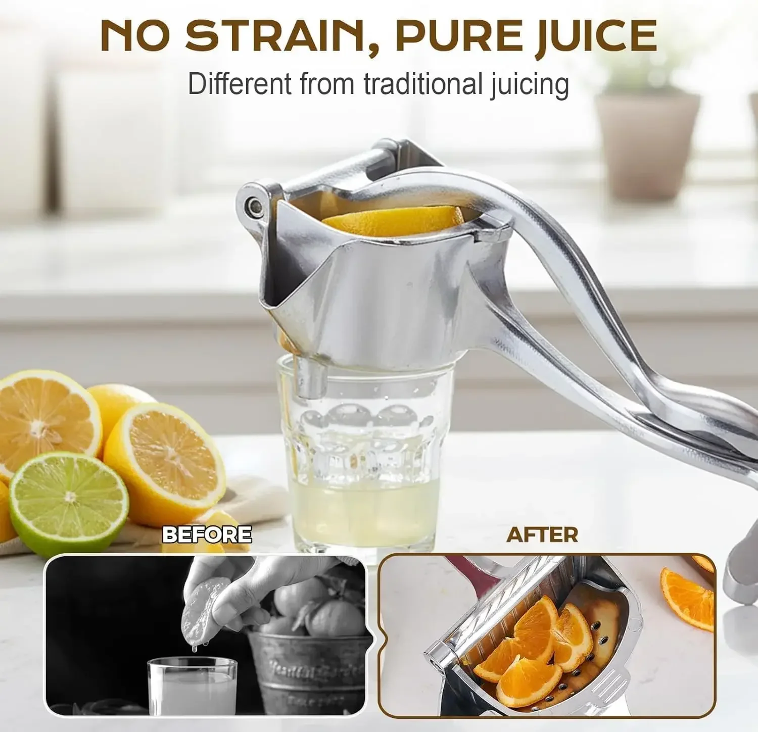 Manual Juice Squeezer Hand Pressure Juicer Pomegranate Orange Lemon Sugar Cane Juice Bar Kitchen Fruits Tool