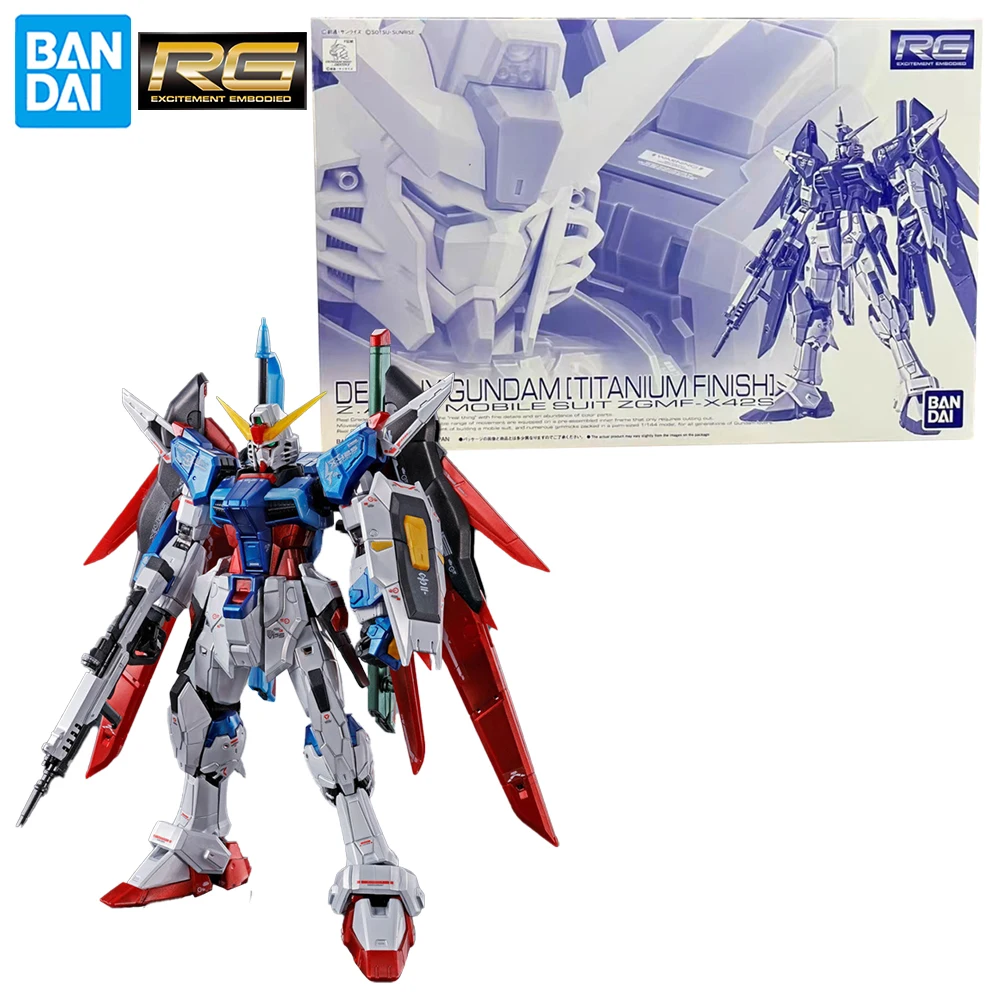 

NEW In Stock Bandai RG 1/144 DESTINY GUNDAM (TITANIUM FINISH) Exclusive Assembly Anime Action Figure Robot Model Ornament Toys