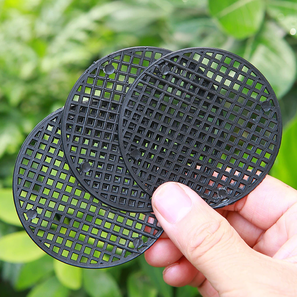 Flower Pot Hole Mesh Pad Bonsai Mat Round Shape Drainage Net 10cm