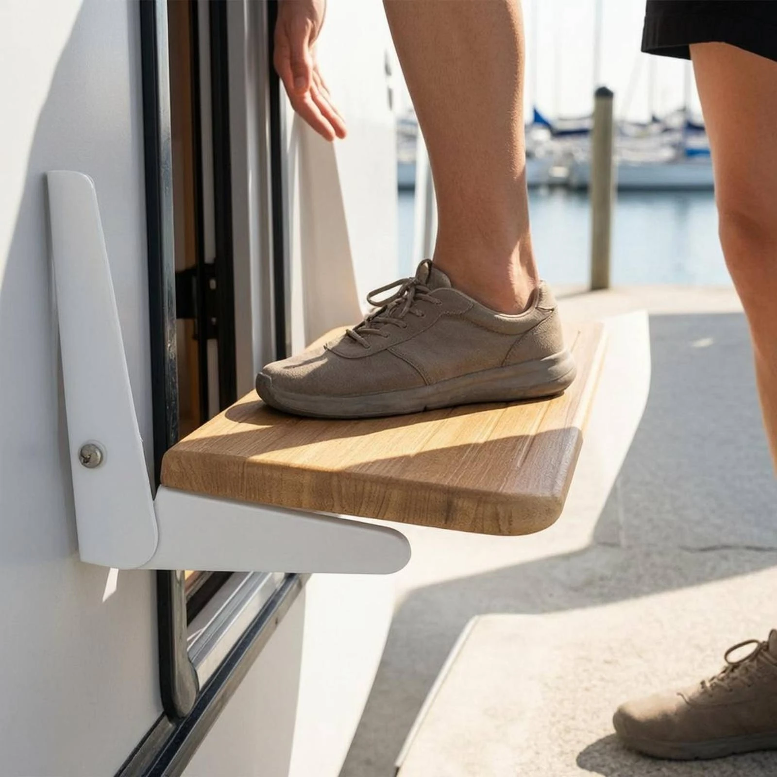 RV Step Board Foldable Boat Step Platform Vehicle Accessory Easy to Carry Non-Slip view 4