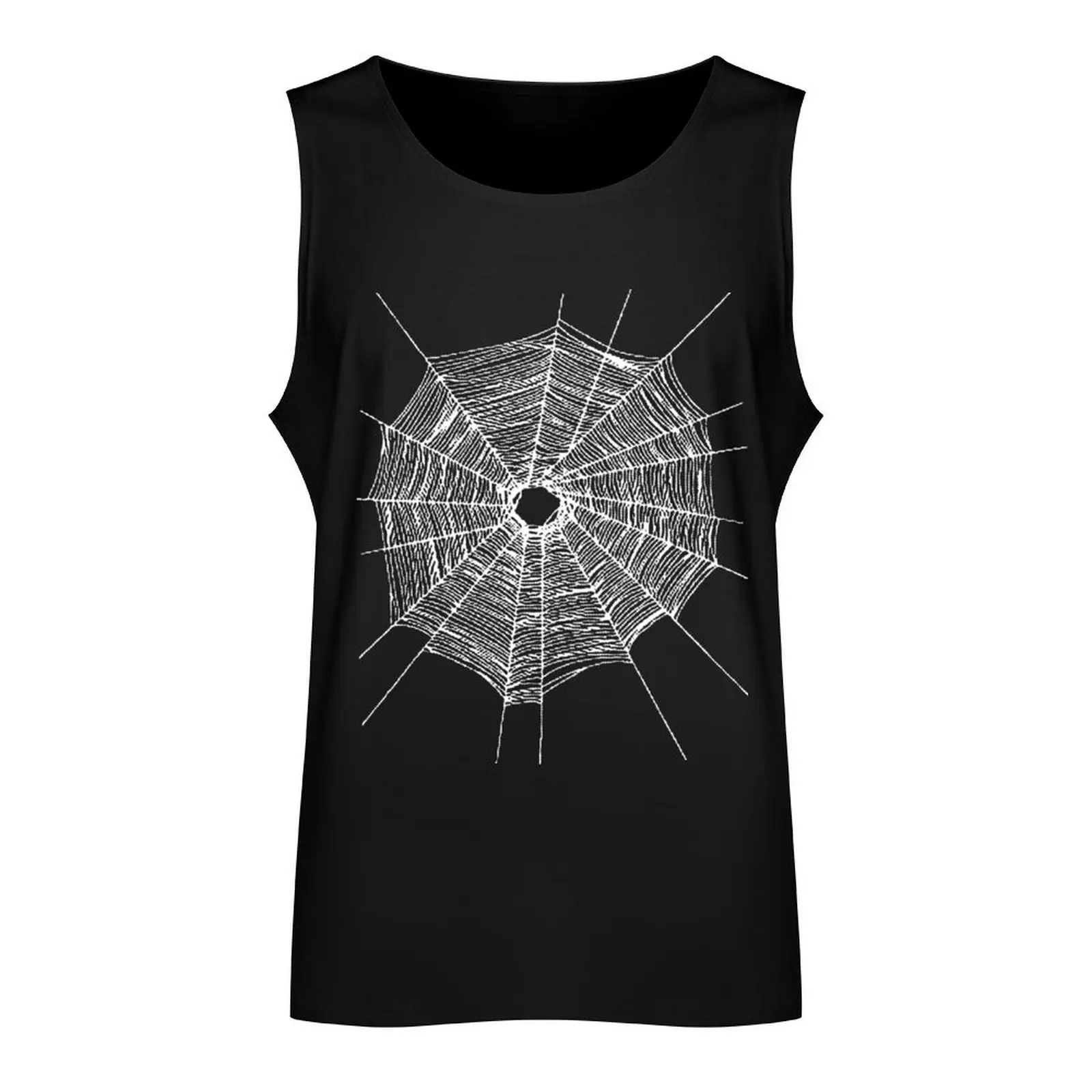 Spiderweb Spider white Graphic Gift for Women Men - Perfect Scary Cobweb Structure & Shirts Design Tank Top Sports shirt man