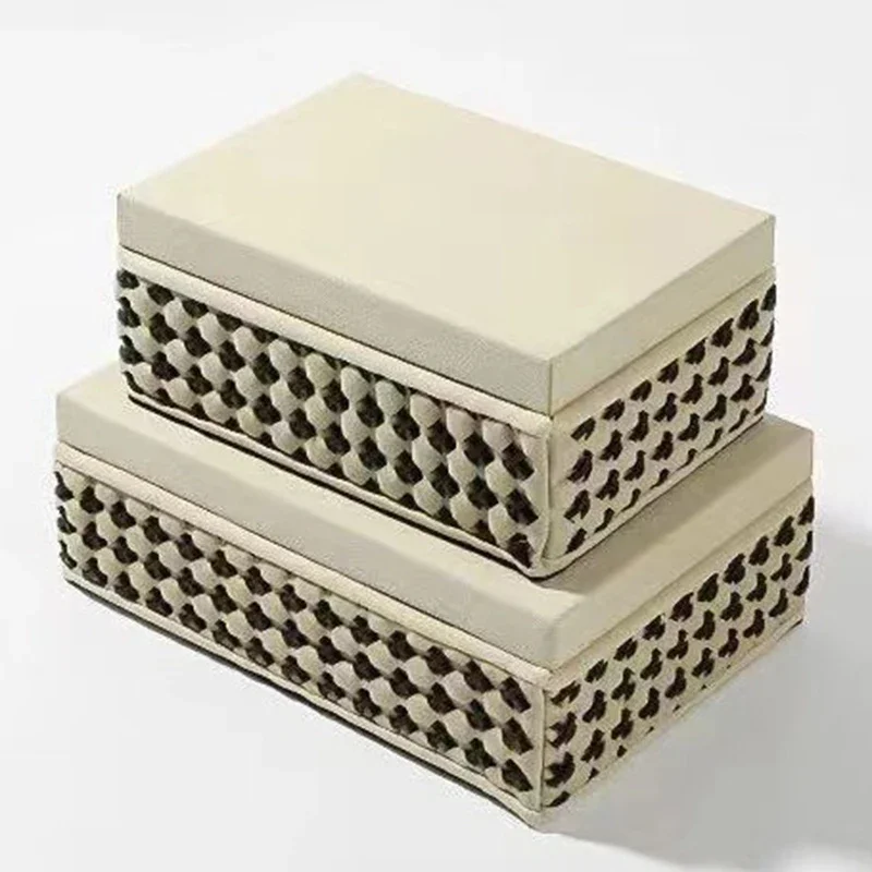 Leather Jewelry Organizer Box Weaving Design Jewelry Display Storage Boxes Portable Bracelet Packaging Luxury Desktop Decoration