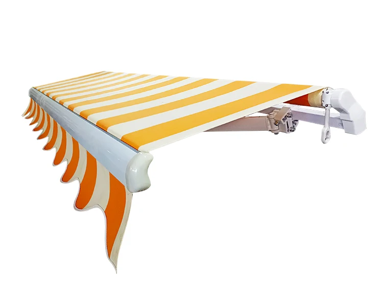 Outdoor Heavy-duty Motorized Sunshade Retractable Awnings Folding Arm Awnings With LED Retractable Awning