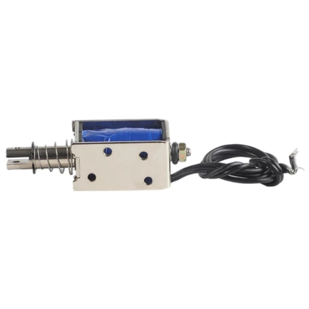 Fotografia 4: Solenoide de Estrutura Aberta DC XRN-0630T 10N com Curso de 10mm, Eletroímã para Fechadura Eletrônica e Máquina de Venda Automática