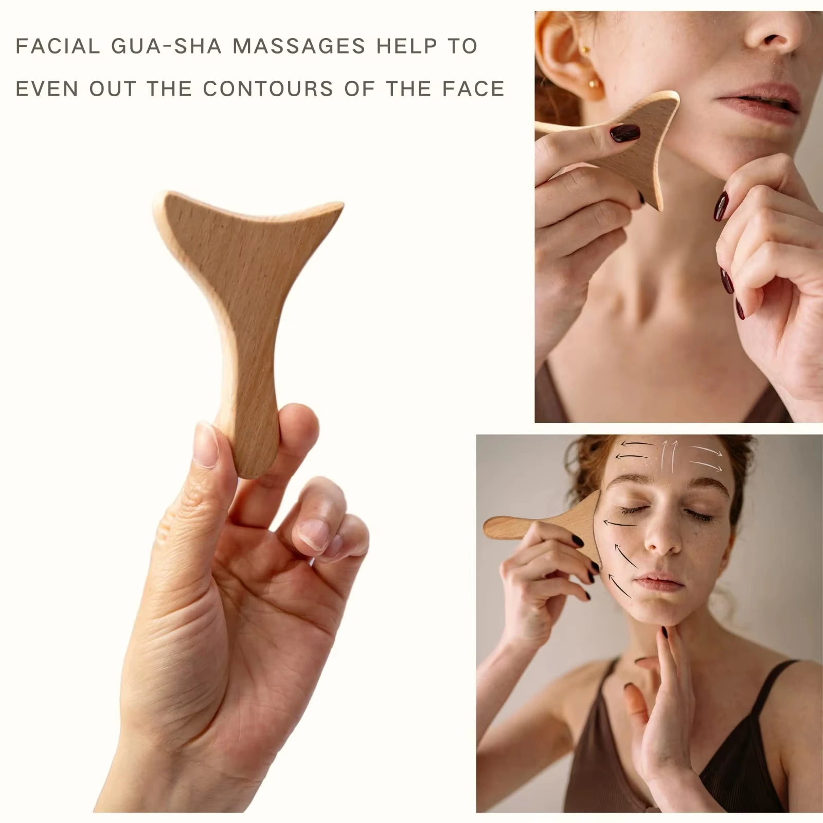 7Pcs/set Face Massagers Gua Sha Tools Wood Therapy Meridian Massage Kit Roller Facial Lifting Masajeador Maderoterapia Scraper view 5