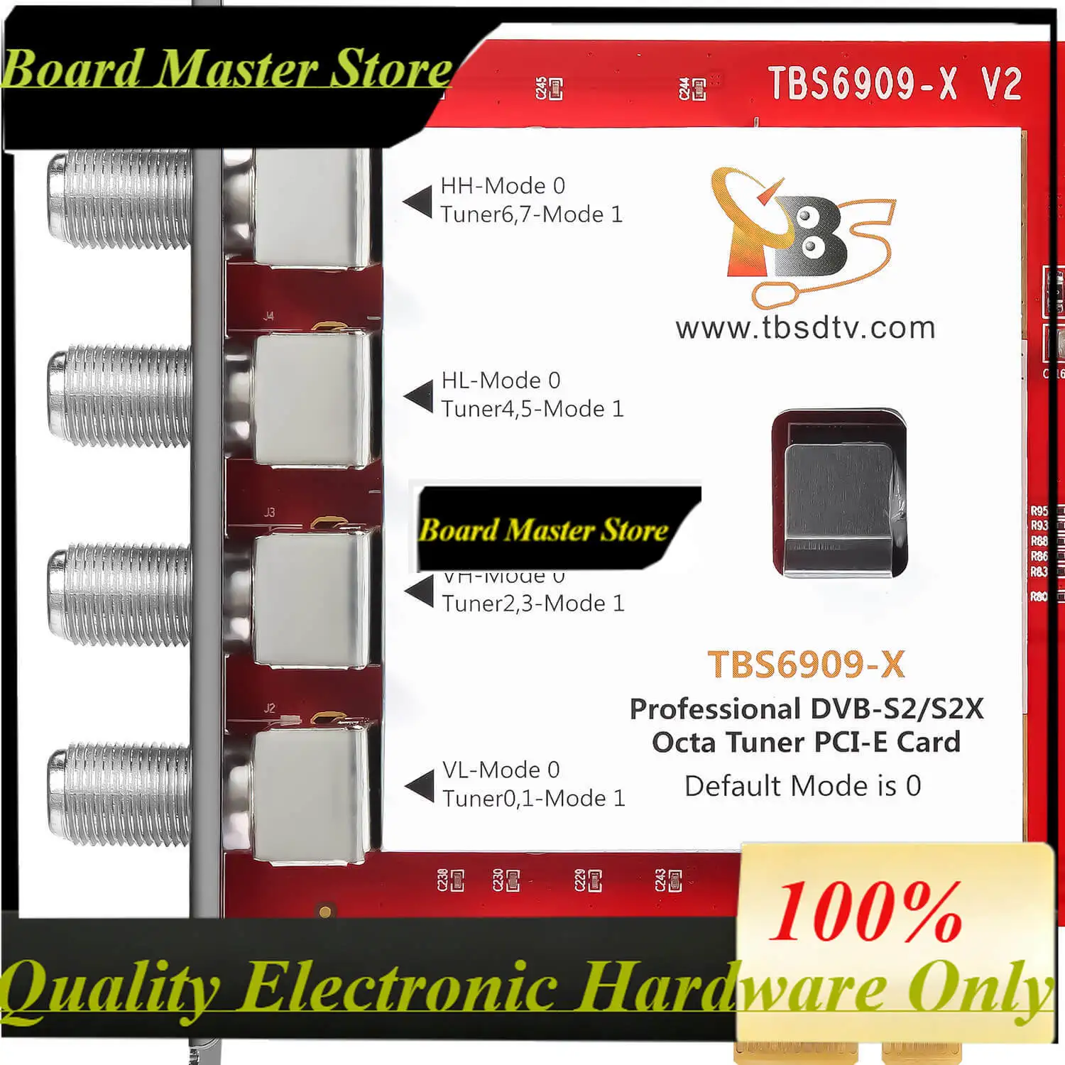 BoMasMTBS6909-X Dvb-s/s2/s2x 8 Octa Tv Tuner Pcie Card For Watching And Recording Satellite Fta Channels Compatible With Tvheade